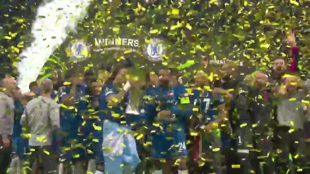 ️荣耀蓝军!欧协联夺冠捧杯!里斯-詹姆斯高举奖杯全队庆祝